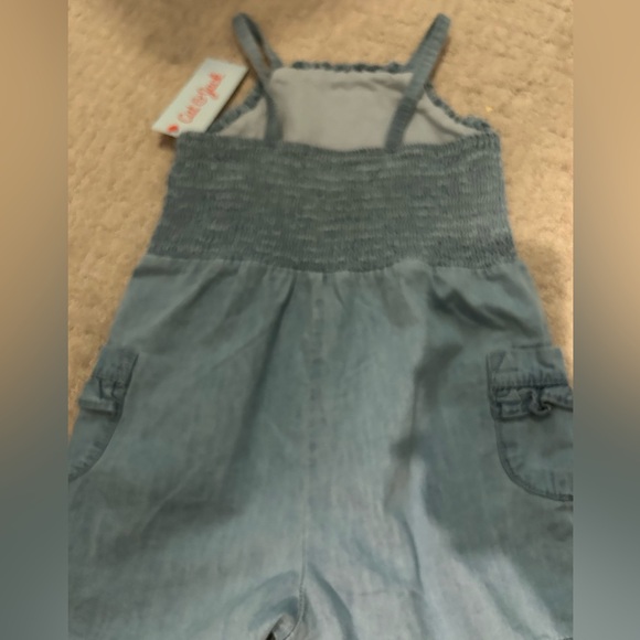 Cat & Jack chambray sleeveless romper NWT - Picture 2 of 3